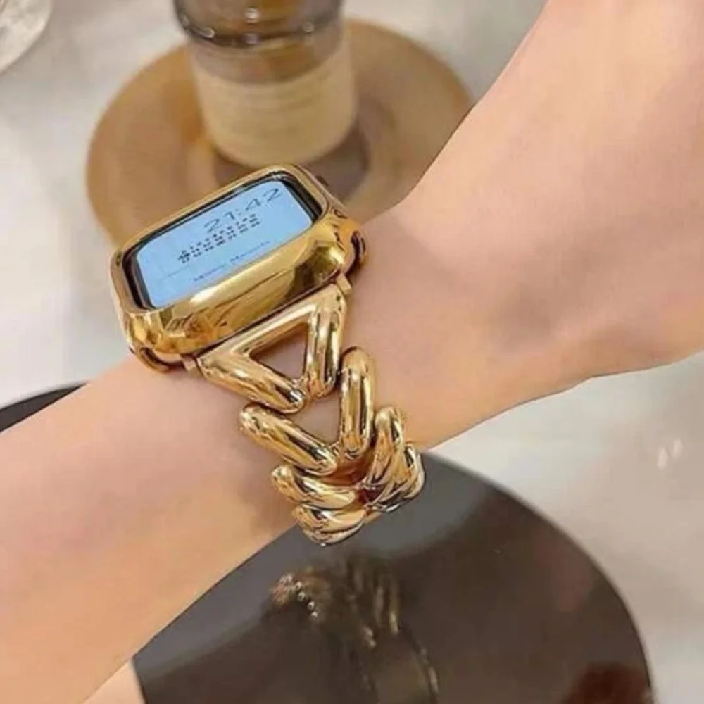 NWT Gold Chain Apple Watch Band Stainless Steal Size 38/40/41 - Picture 6 of 6